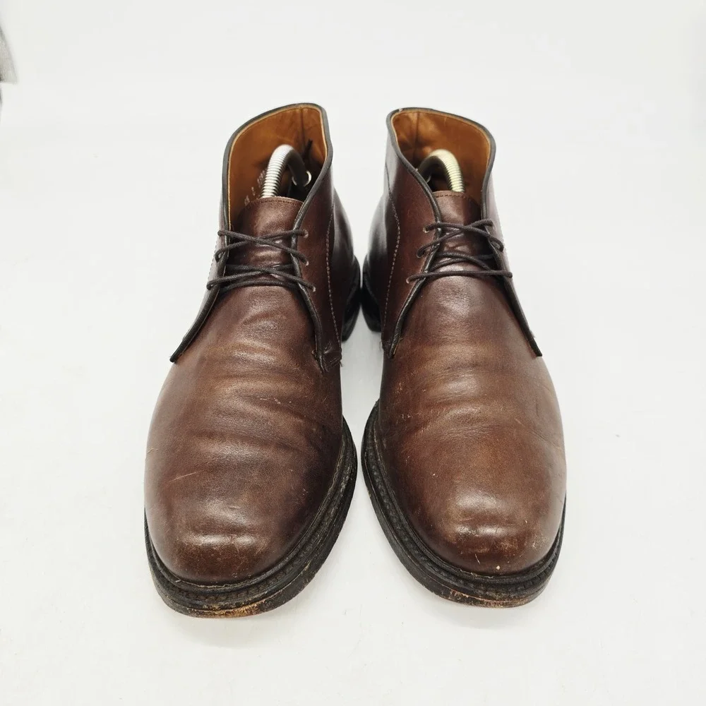 Allen Edmonds Chukka Boots Mens 9.5 E Malvern Brown Leather Casual Ankle Lace Up